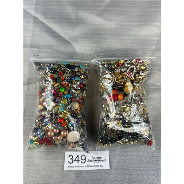 2 Bags of Jewelry Parts Etc