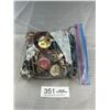 Image 3 : 2 Bags of Jewelry Parts Etc