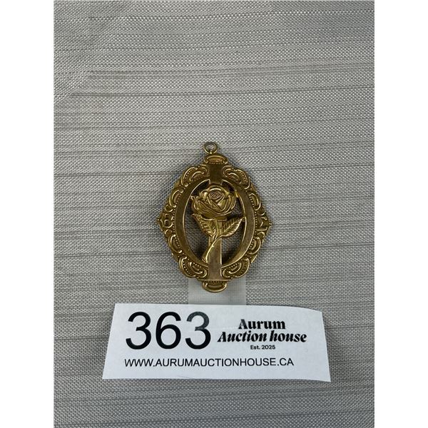 Antique Brooch w/ Loop For Pendant, Original Patina