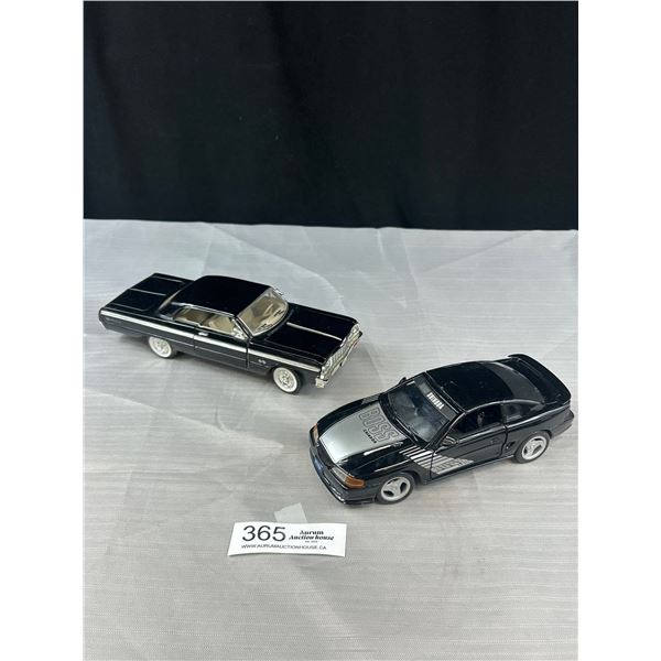 2 1/24th Scale Diecast Cars, Impala and Mustang