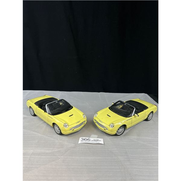 2 1/18th Scale Thunderbird Diecast Cars
