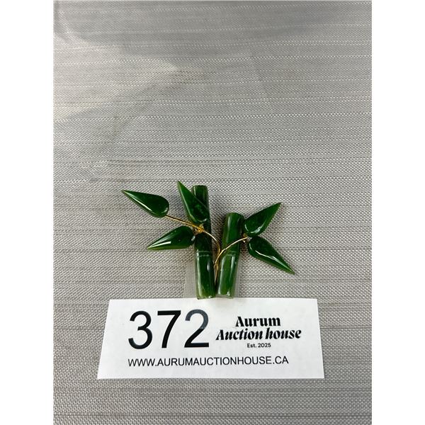 Beautiful 1960s Green BC Jade Stones Brooch