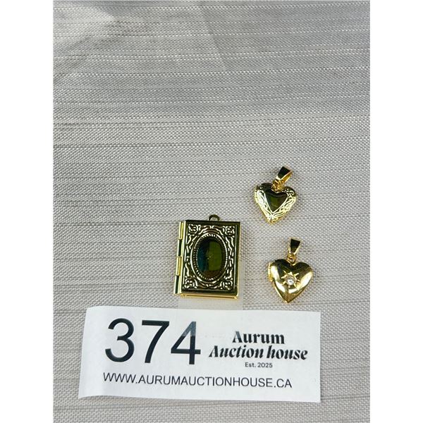 Very Nice Gold Plate Picture Lockets