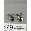 Image 2 : Vintage Sterling Silver Destino Cufflinks w/ Hamatite Stones, etc