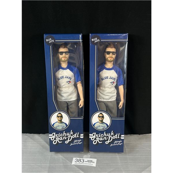 2 Blue Jays Grickuk Ran-Doll Baseball Player Figures in Original Box
