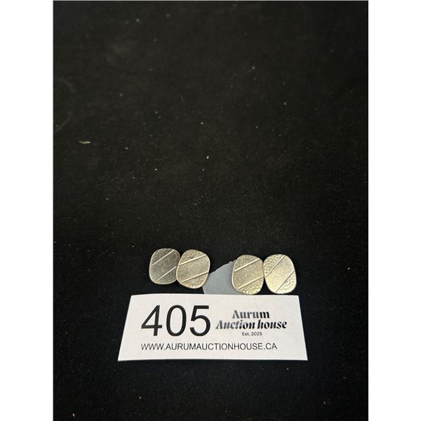 A Very Nice Pair of Birks Sterling Art Deco Cufflinks