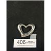Image 1 : Large Sterling Silver Heart Pednant Heavy 21 Gr