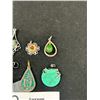 Image 3 : 8 Vintage Sterling Silver, Some w/ Gem Stones Pendants
