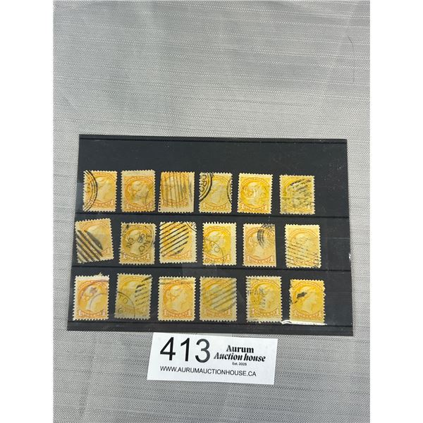 Canada Small Queen Victoria 4 Cent Orange 1870-1893 Etc