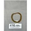Image 1 : Heavy Vintage Gold Plated Large Link Bracelet