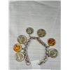 Image 2 : Vintage Real Coins Bracelet Approx 6" L