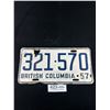 Image 1 : 1957 BC License Plate