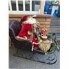 Image 3 : 2 Santa Clause's One On Sleigh One At Desk, 29" L 24" T NO SHIPPING