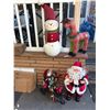 Image 1 : Lot of 4 Christmas Displays Tallest Being 2 Ft Tall, Santa Clause, Snowman NO SHIPPING