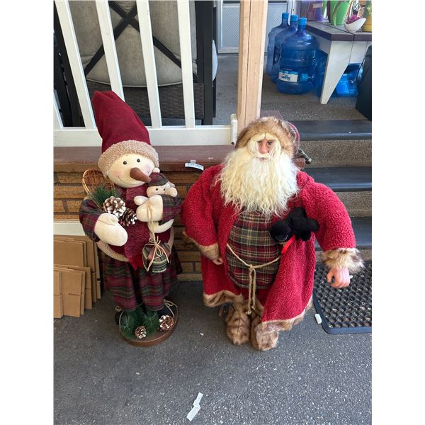 36" Tall Santa Clause and 39" Tall Snowman