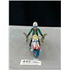 Image 2 : Wind Up Motorcycle and Rider Tin Toy
