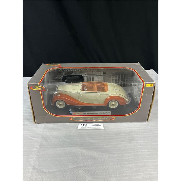 1/18th Scale 1950 Mercedes-Benz 170S Cabriolet Diecast Car in Original Box