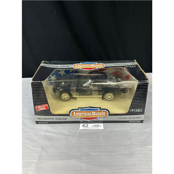 1/18 Scale 1963 Corvette Sting Ray Diecast Car in Original Box