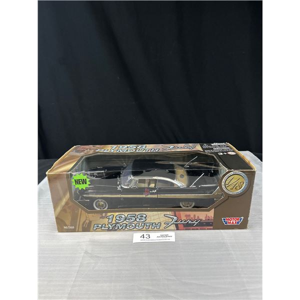 1958 Plymouth Diecast Car in Original Box