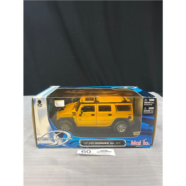 1/27th Scale 2003 Hummer SUV Diecast Car in Original Box