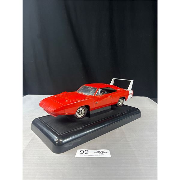 1/18th Scale 1969 Dodge Daytona Hemmy Diecast Car on Stand