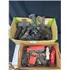 Image 1 : 3 Boxes of O Scale Train Tracks + Locomotive and Other Cars