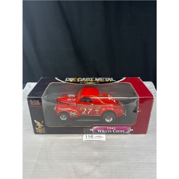 1/18th Scale 1941 Diecast Willys Coupe Car in Orignal Box