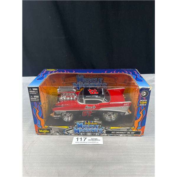 Original Muscle Machines 1957 Diecast Chevrolet in Original Box