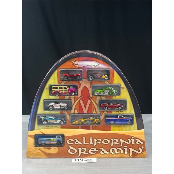 1/43 Scale Hotwheels, California Dreaming Diecast Cars in Original Package
