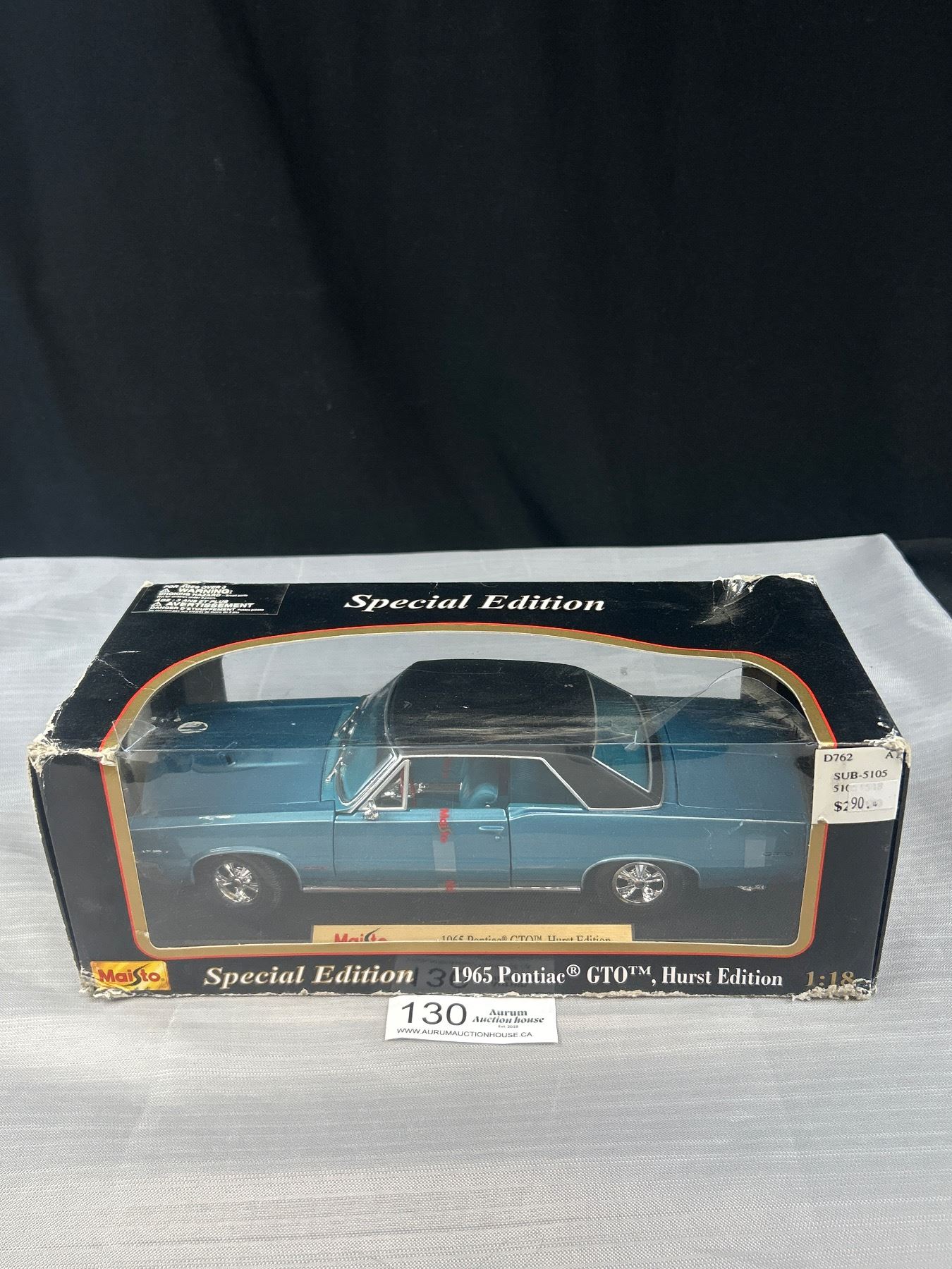 Special Edition 1965 Pontiac GTO 1/18th Scale Diecast Car in Original Box