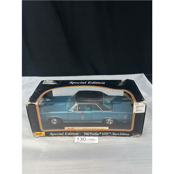 Special Edition 1965 Pontiac GTO 1/18th Scale Diecast Car in Original Box