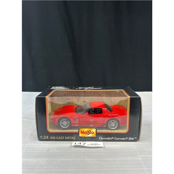 1/24th Scale Chevrolet Corvette Diecast Car in Original Box