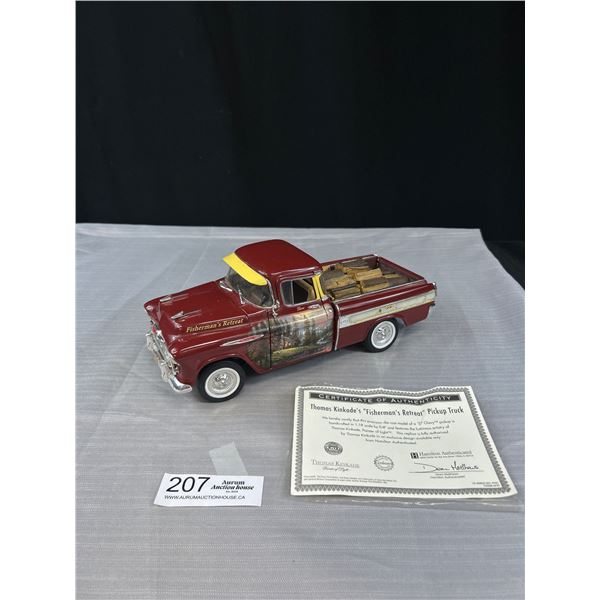 Limited Editiob Thomas Kinkade "Gone Fishin" 1/18th Scale 1957 Chevrolette Pickup Diecast Car