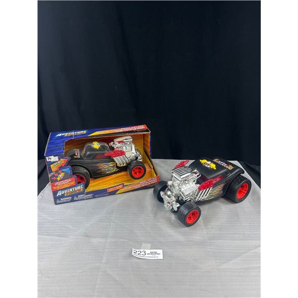2 Adventure Force Skull Hotrods, One in Original Box, Both Motorized and Work