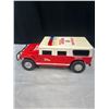 Image 5 : Lot of 4 Large Plastic Emergency Vehicles, Tonka Hummer Ambulance, Police Cars, etc