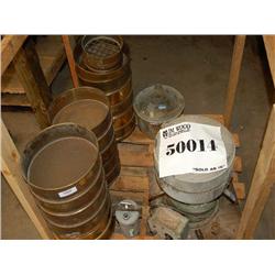 BRASS SIEVERS, RADIO ANALYZING TEST SET, MOISTURE/VOLATILE DISTILLATES, CENTRIFUGE EXTRACTOR