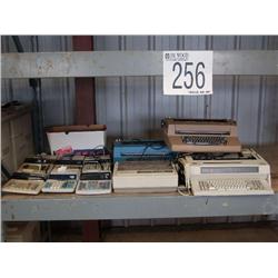 CALCULATORS, PRINTERS, CALCULATOR W/TAPE PRINTOUT, TYPEWRITERS, ELECTRONIC TYPEWRITERS