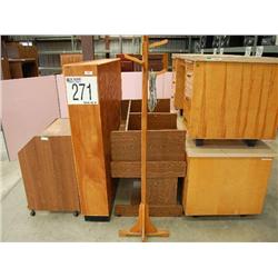 COAT RACK SHELVING, DESK FLAT TOP DESKS, COMPUTER DESK, MOBILE COMPUTER CADDY, COMPUTER DESK