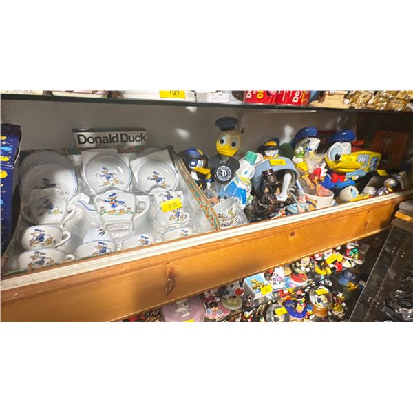 *BOXED UP* ASSORTED VINTAGE DONALD ITEMS & MORE, ANTIQUE DONALD TEA SET, MICKEY GOLF BALL,