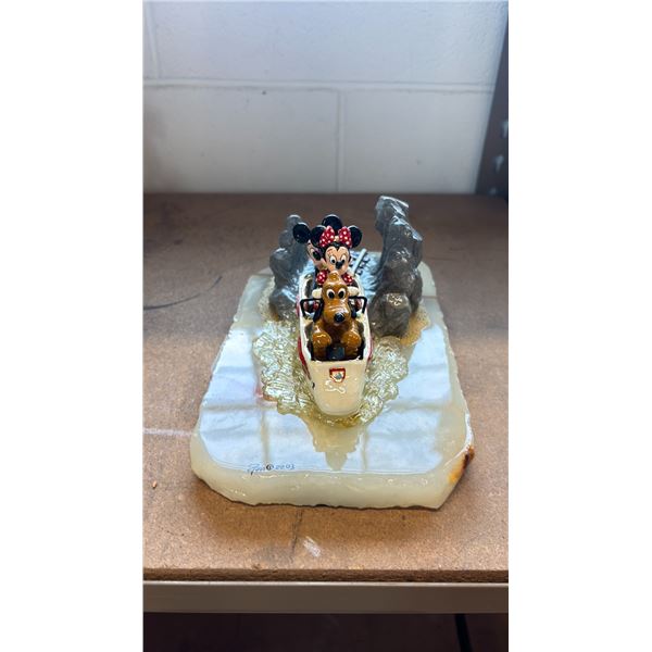 RON LEE COLLECTIBLES MICKEY, MINNIE & PLUTO ROLLER COASTER FIGURINE