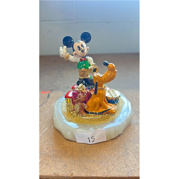 RON LEE COLLECTIBLES MICKEY & PLUTO CHRISTMAS FIGURINE