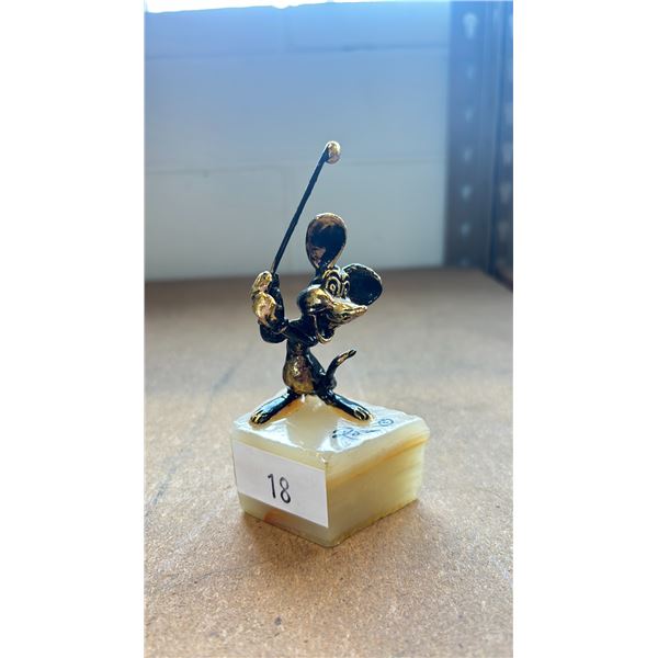 RON LEE COLLECTIBLES WILD GOLF MOUSE FIGURINE
