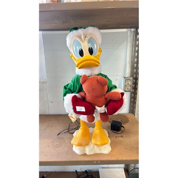TELCO MOTION-ETTE DONALD DUCK CHRISTMAS ANIMATRONIC *TESTED WORKING*
