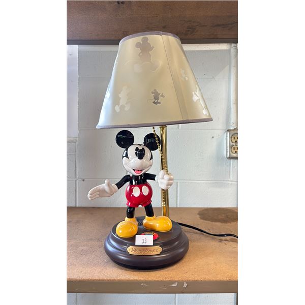 DISNEY MICKEY MOUSE LAMP *TESTED WORKING*