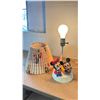 Image 2 : DISNEY MICKEY & MINNIE MOUSE LAMP *TESTED WORKING/ SHADE NEEDS REPAIR*