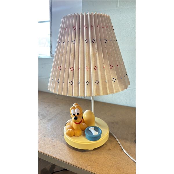 DISNEY PLUTO LAMP *TESTED WORKING/SMALL LIGHT BULB IS DEAD*
