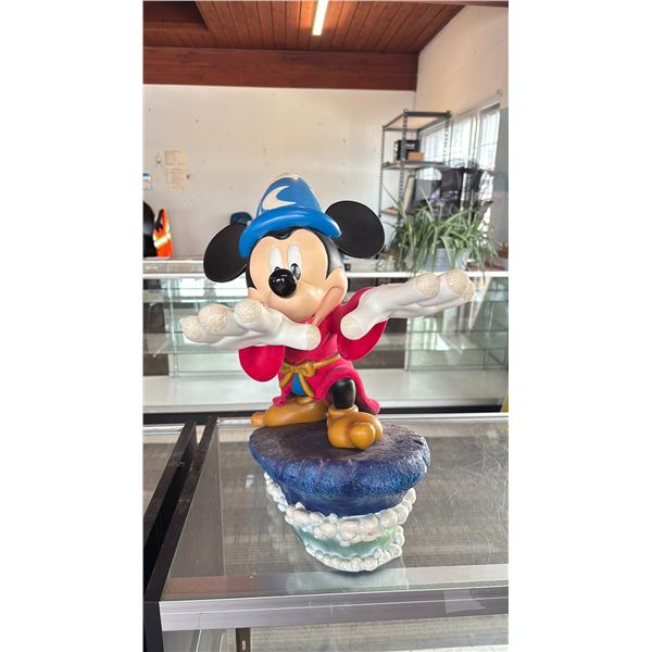 DISNEY MICKEY MOUSE AS THE SORCERERS APPRENTICE MAGICAL BIG FIGURINES WAVE LIGHT *TESTED WORKING*