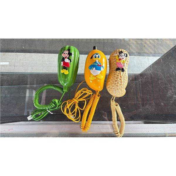 (3) DISNEY TELEPHONES - MICKEY & DONALD DUCK