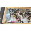 Image 2 : SHADOW BOX WITH ASSORTED DISNEY WATCHES *GLASS ON SHADOW BOX HAS A CRACK*