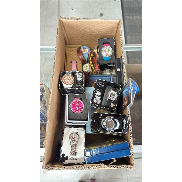 BOX OF ASSORTED DISNEY WATCHES